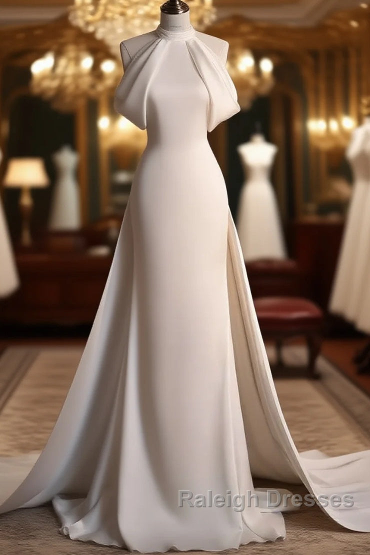 Weitese Dress Prom Dress Stores Gorgeous Halter Mermaid Long Prom Dress Light Wedding Dress With Train Party Dress Formal WomenS Dresses Main image