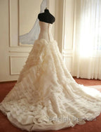 Weitese Formal WomenS Dresses Ivory Elegant Strapless Puffy Tiered Ball Gown Prom Dress Wedding Dress Prom Dress Stores