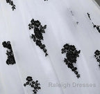 Weitese Formal WomenS Dresses Strapless Beautiful White And Black Long Prom Dress Ball Gown Wedding Dress Prom Clothing