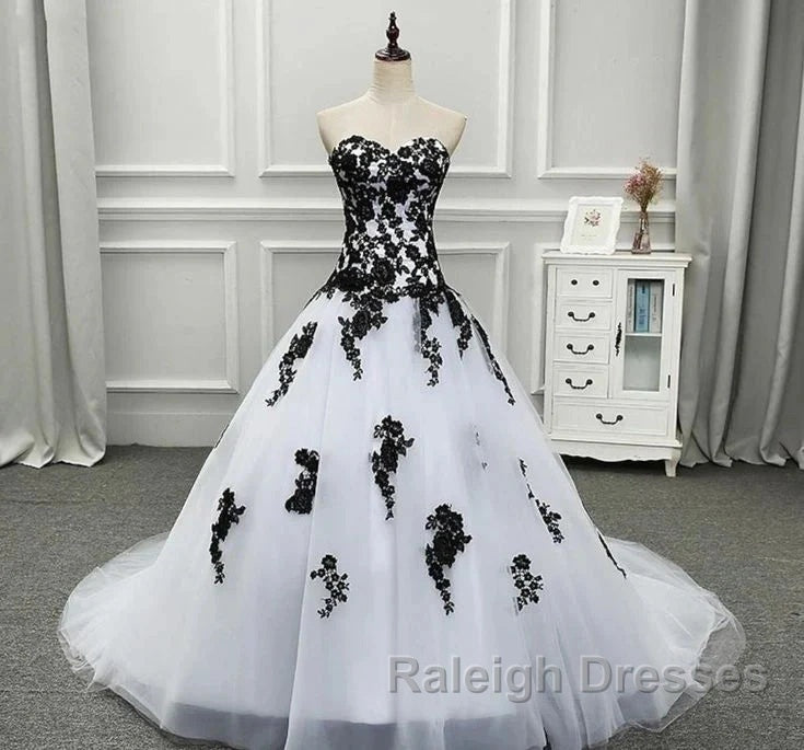 Weitese Formal WomenS Dresses Strapless Beautiful White And Black Long Prom Dress Ball Gown Wedding Dress Prom Clothing