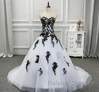 Weitese Prom WomenS Dress Strapless Beautiful White And Black Prom Dresses Long Ball Gown Wedding Dresses Prom Clothing