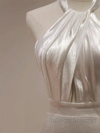 Weitese Formal WomenS Dresses White Halter Light Wedding Dresses Bride Dresses Fishtail Evening Dresses Prom Dress Stores