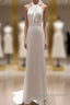 Weitese Prom WomenS Dress White Halter Light Wedding Dress Bride Dress Fishtail Prom Dress Stores