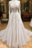 Wh V Neck Tulle Long Prom Dresses Lace Prom Dresses White Lace Wedding Dresses