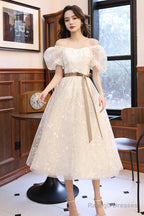 White A-Line Short Prom Dresses, White Party Dresses