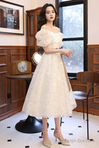 White A-Line Short Prom Dresses, White Party Dresses