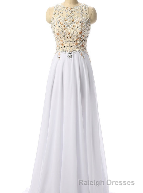 White Beading Prom Dresses Beaded Prom Dress Formal Party Dress Evening Gowns