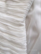 White Bodycon Dress Strapless Chiffon Long Prom Dress Simple Evening Dress