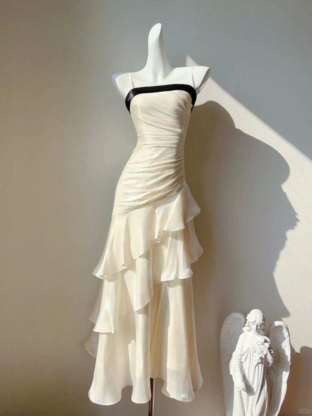 Vintage-Inspired Birthday Prom Dress Under $160 White Ruffled Layered Fairytale Graduation Prom Dress