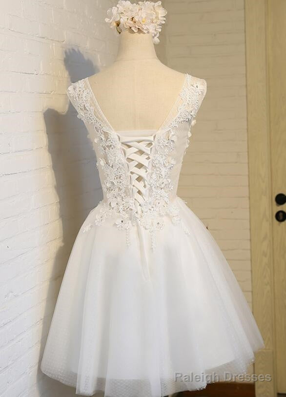 White Graduation Dresses, Short Party Dress, Lovely White Prom Dress Secondary image