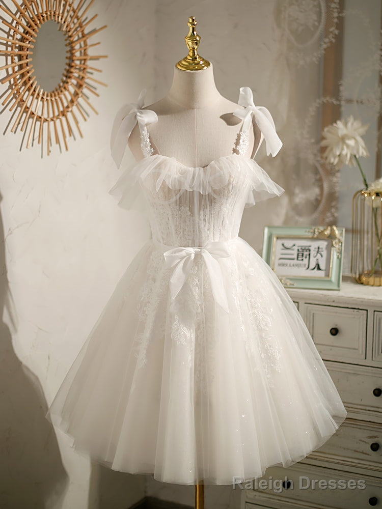 White Hoco Dresses Short Homecoming Dress
