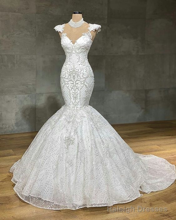 White Lace Long Wedding Dress White Formal Prom Dress