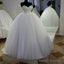White Lace Off Shoulder Tulle Wedding Dress Ball Gown