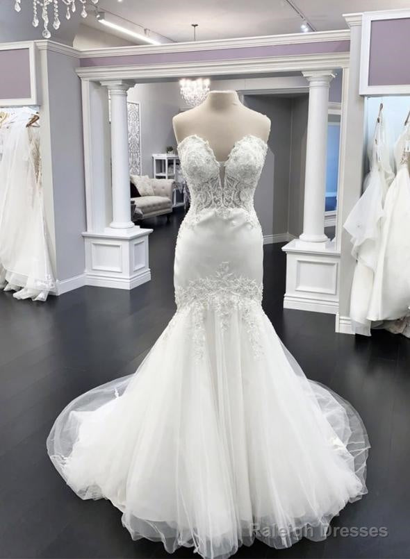 White Lace Prom Dress Mermaid Evening Dress