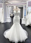 White Lace Prom Dresses Mermaid Prom Dresses