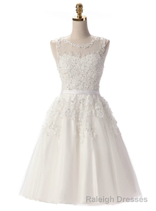 White Lace Short Beaded Homecoming Dress