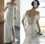 White Off The Shoulder Wedding Dress Long Prom Gowns