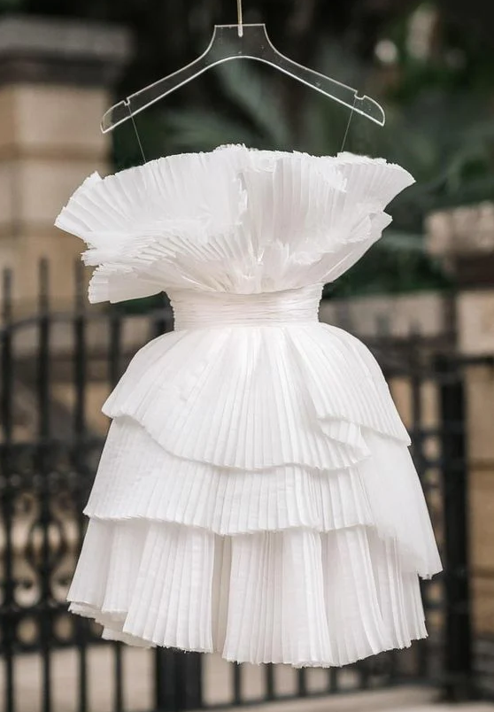 White Short Prom Dresses Homecoming Dresses Main image