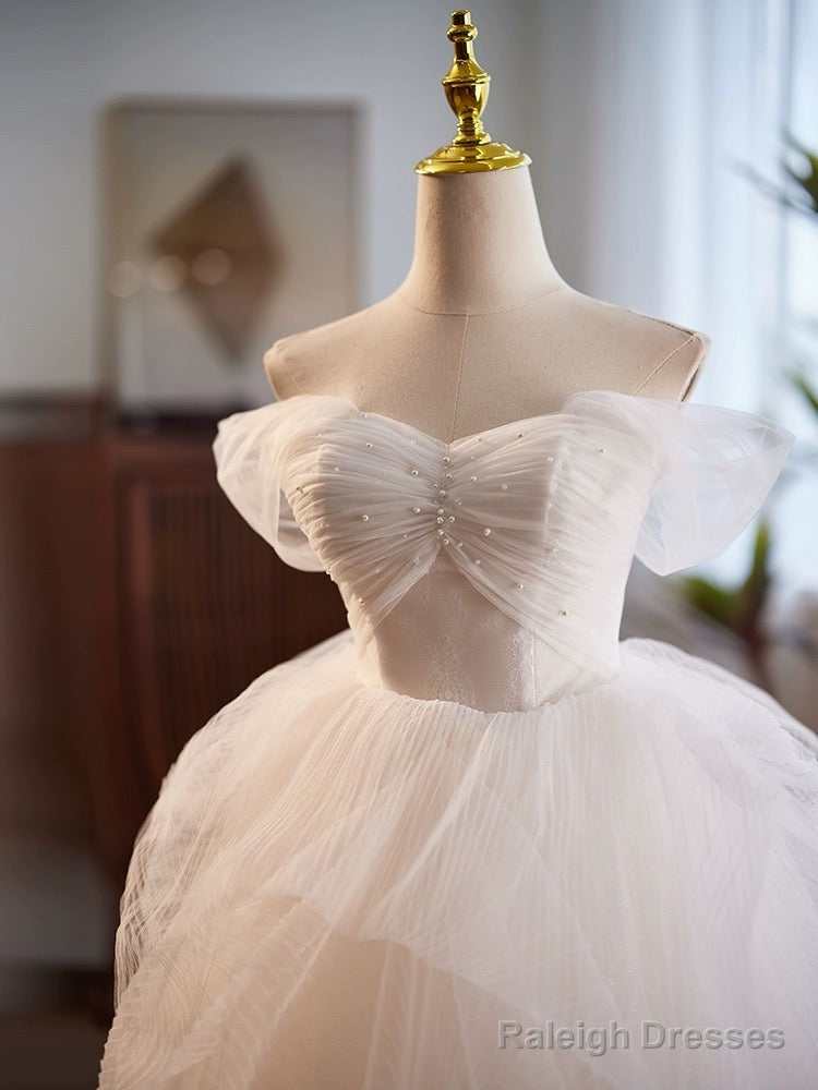 White Sweetheart Neck Tulle Lace Short Prom Dresses White Homecoming Dresses
