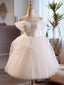 White Sweetheart Neck Tulle Lace Short Prom Dresses White Homecoming Dresses