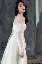 White Sweetheart Off Shoulder Tulle Short Prom Dresses