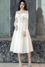 White Sweetheart Off Shoulder Tulle Short Prom Dresses