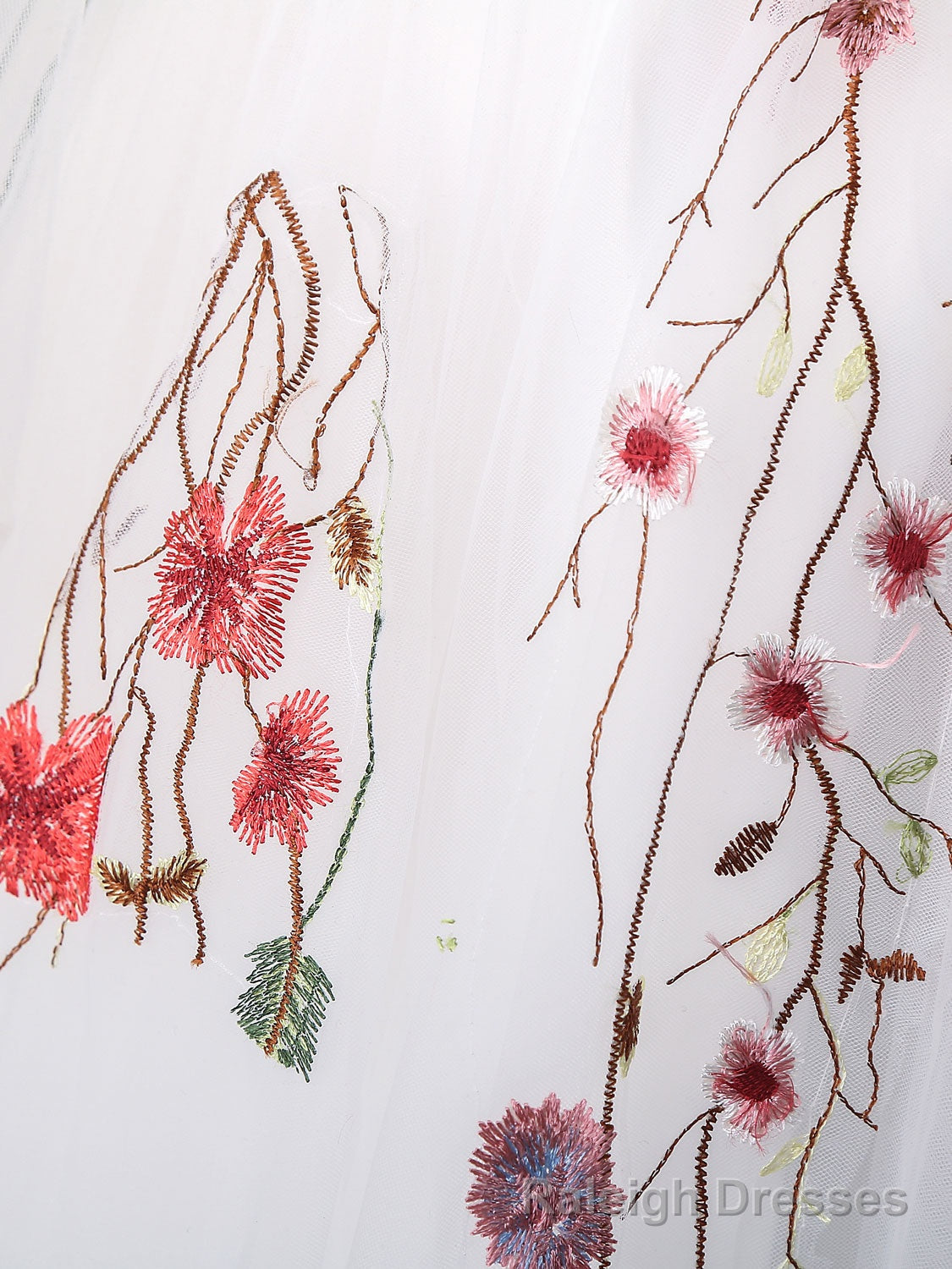 White Sweetheart Tulle Applique Long Prom Dress, White Evening Dress