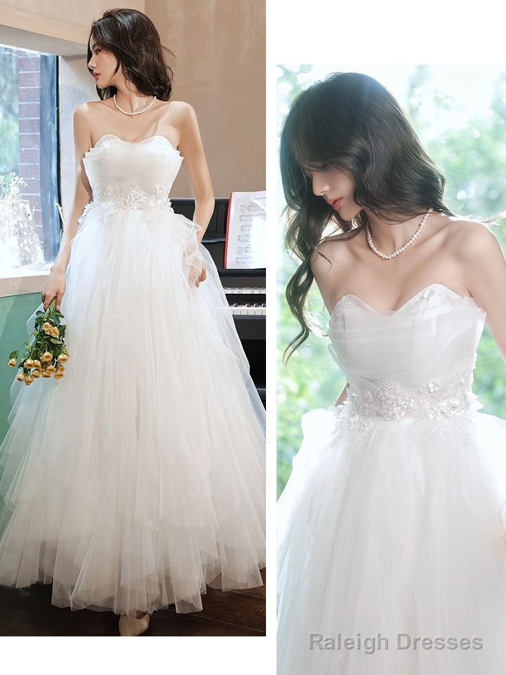 White Sweetheart Tulle Tea Length Lace Prom Dresses Lace Prom Dresses