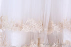 White Tulle Champagne Lace Tea Length Sleeveless Wedding Dresses