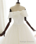 White Tulle Long Prom Dress White Tulle Wedding Dress