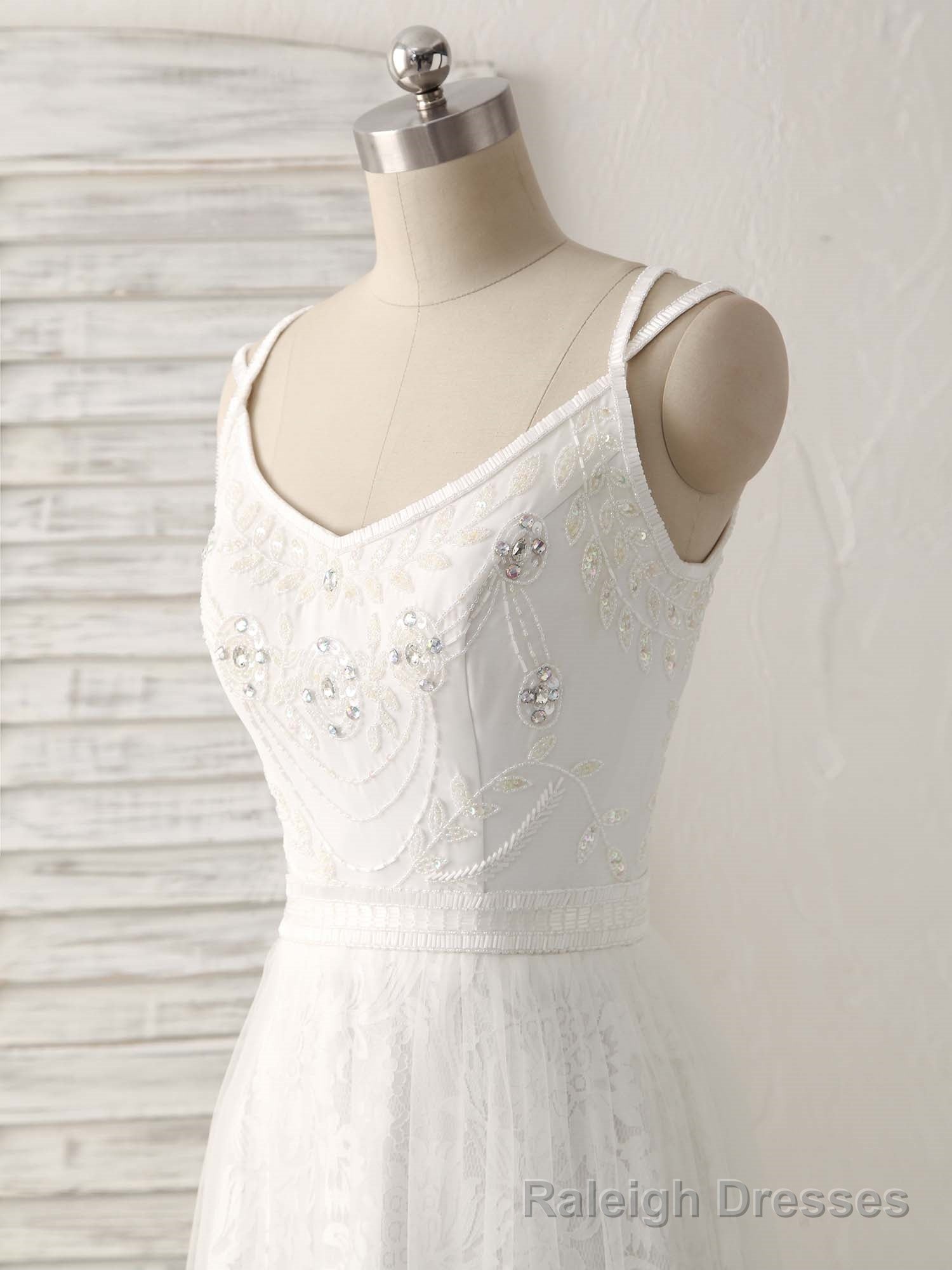 White V Neck Tulle Lace Long Prom Dress White Evening Dress