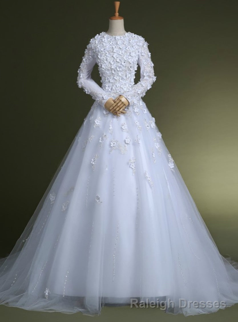 White Wedding Gown floor length bridal Gowns wedding bride dresses
