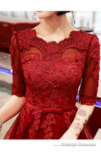 Wine Red Short Sleeves Lace And Tulle Lovely Homecoming Dress, Wine Red Prom Dress Party Dress
