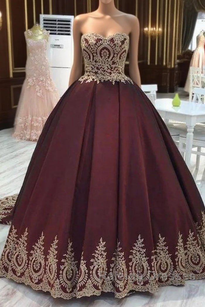 Wine Red Wedding Dress,Burgundy Wedding Gowns Prom Dresses