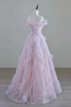 Women High Feeling Pink Fairy Prom Dress Long Party Dresses