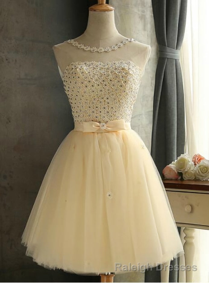 Yellow Beading Homecoming Dress Main image
