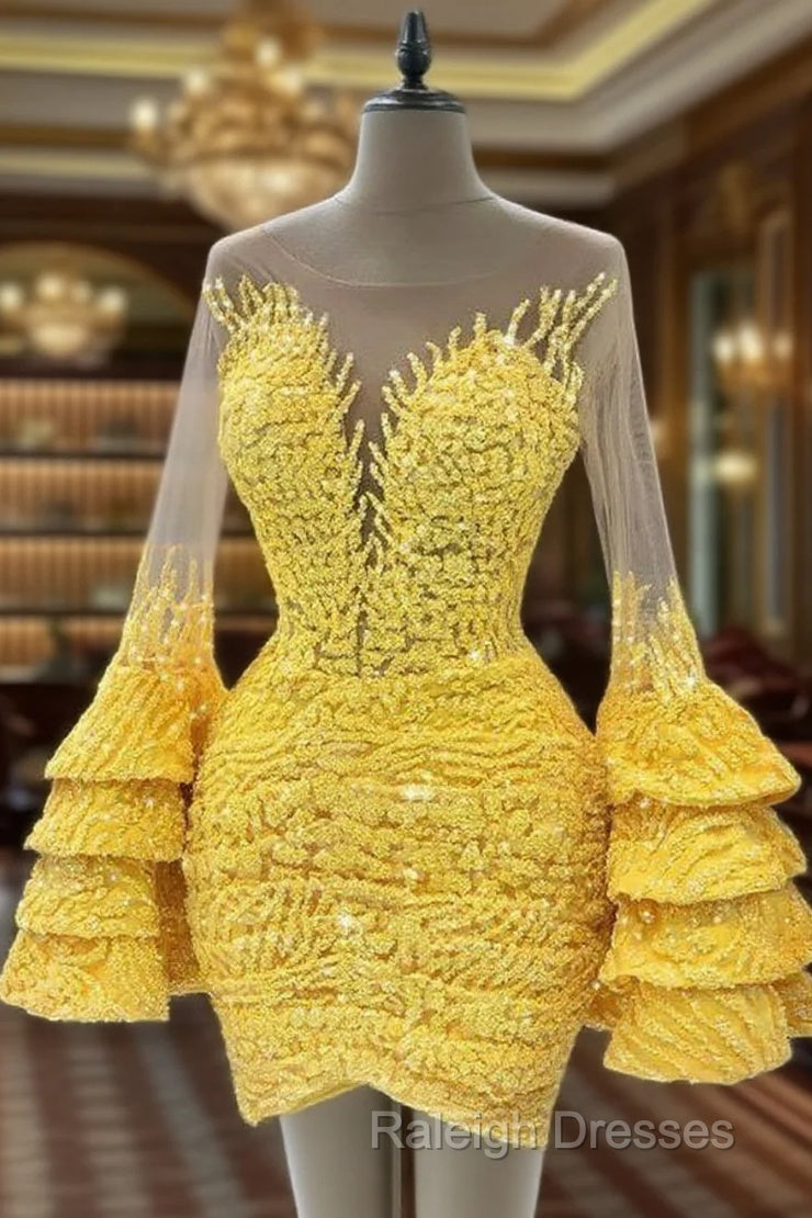 Yellow Homecoming Dresses Vintage Prom Dress Main image
