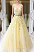 Yellow Prom Dress  Formal Dress, Evening Dress, Dance Dresses