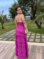 New Purple V-Neck Prom Dresses Graduation Prom Dress