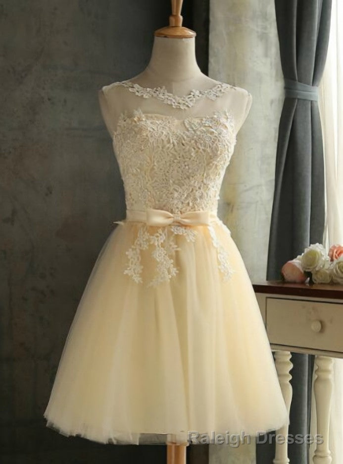 Yellow Short Bridesmaid Dress Main image