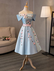 Blue Cute Short Prom Dress, Blue Homecoming Dress