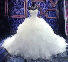 Sweetheart Beaded Multilayer Wedding Dresses