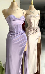 Robes de soirée Lilac Long Prom Robes de fête
