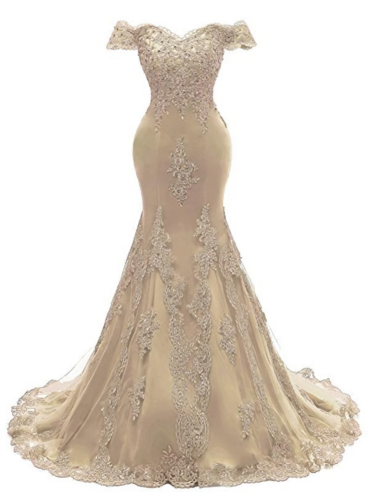 Lace Mermaid Long Evening Prom Dresses
