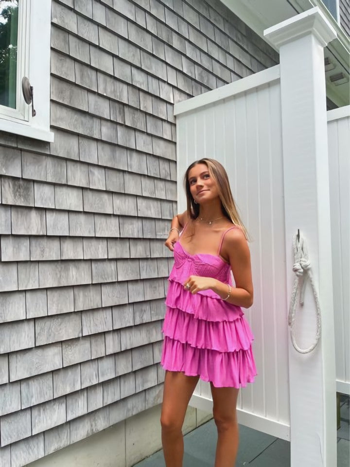 Chic Spaghetti Strap Summer Homecoming Dresses