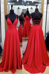 Vestido de graduación Red Simple Long, Vestido de noche popular, Vestido Formal de Moda Winter