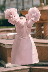 Pink atemberaubende kurze Hoco -Kleid Homecoming Dress Party Kleid