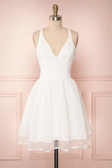 White Short Homecoming Dresses