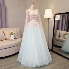 Lovely Light Blue A-line Floor Length Formal Dress, Sweet 16 Gowns