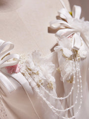 White Spaghetti Strap Satin Short Prom Dress, White V-Neck Evening Party Dress